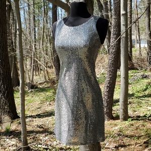 Silver mini party dress